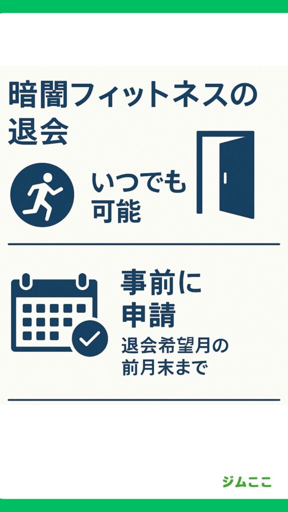 暗闇フィットネスの途中退会